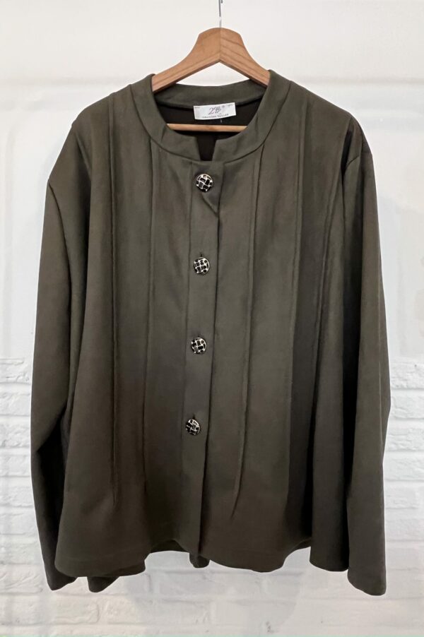 Veste suédine à boutons