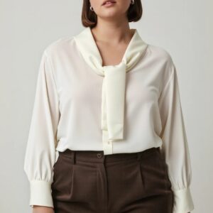 Chemisier élégant à col lavallière