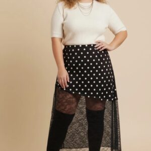 Jupe à poids et dentelle