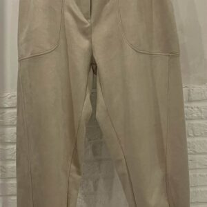 Pantalon coupe large suédine
