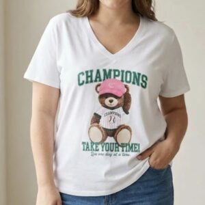 T-shirt ample imprimé ours