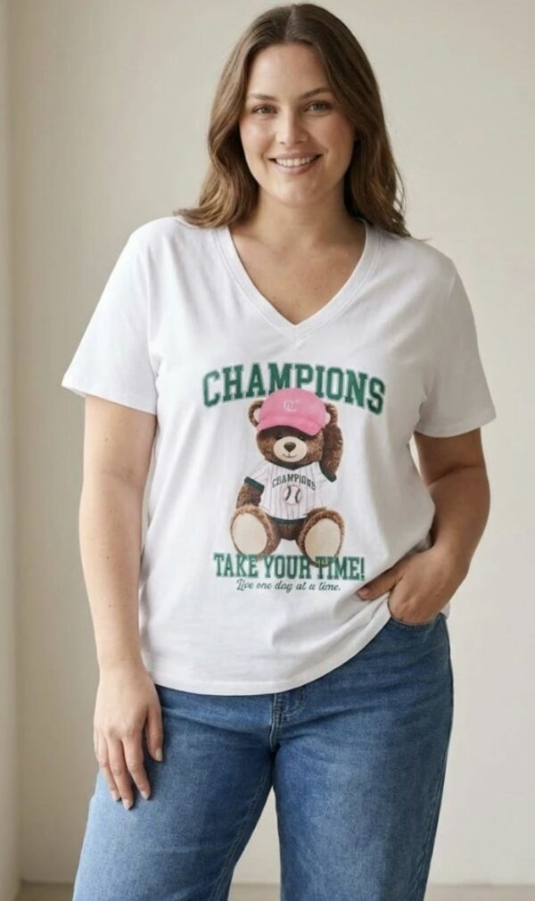 T-shirt ample imprimé ours